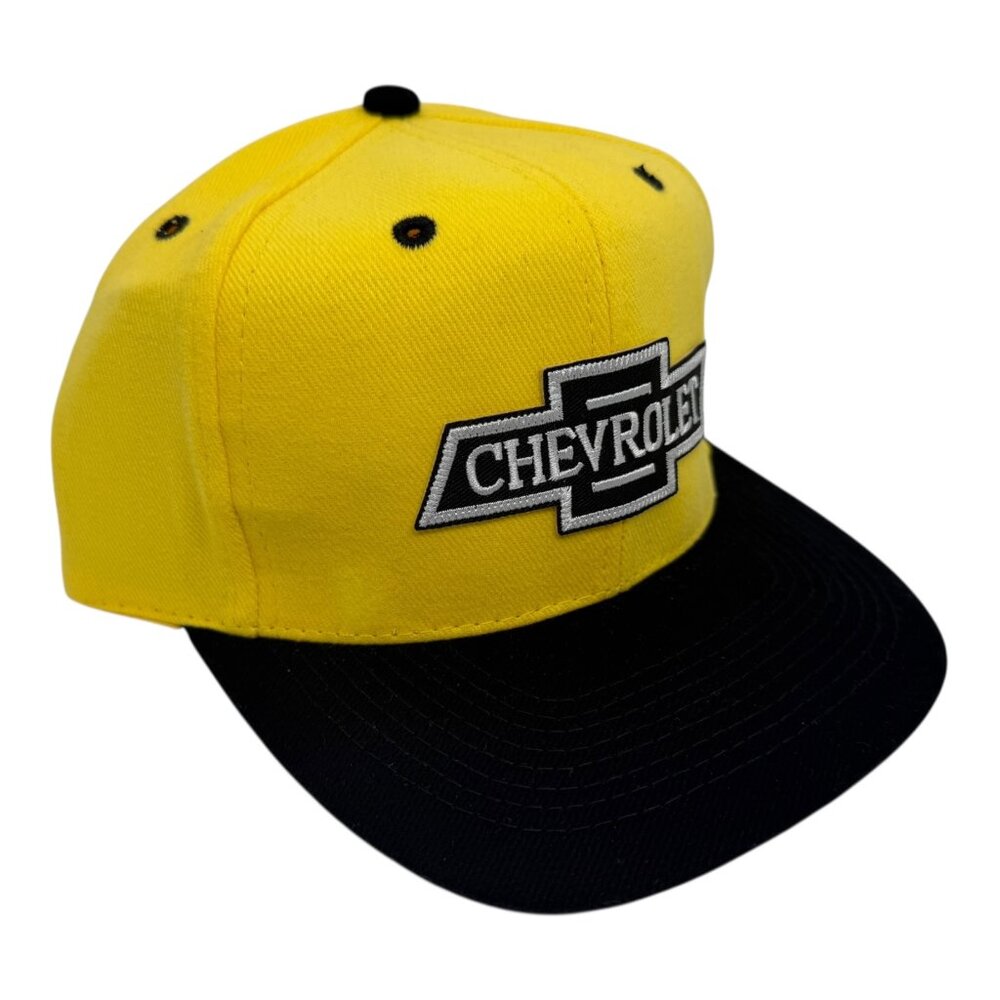 NEW VINTAGE CHEVROLET CHEVY TRUCKS YELLOW BLACK BUCKLE BACK HAT CAP ADULT RETRO